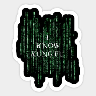 I know kung fu - Matrix Sticker